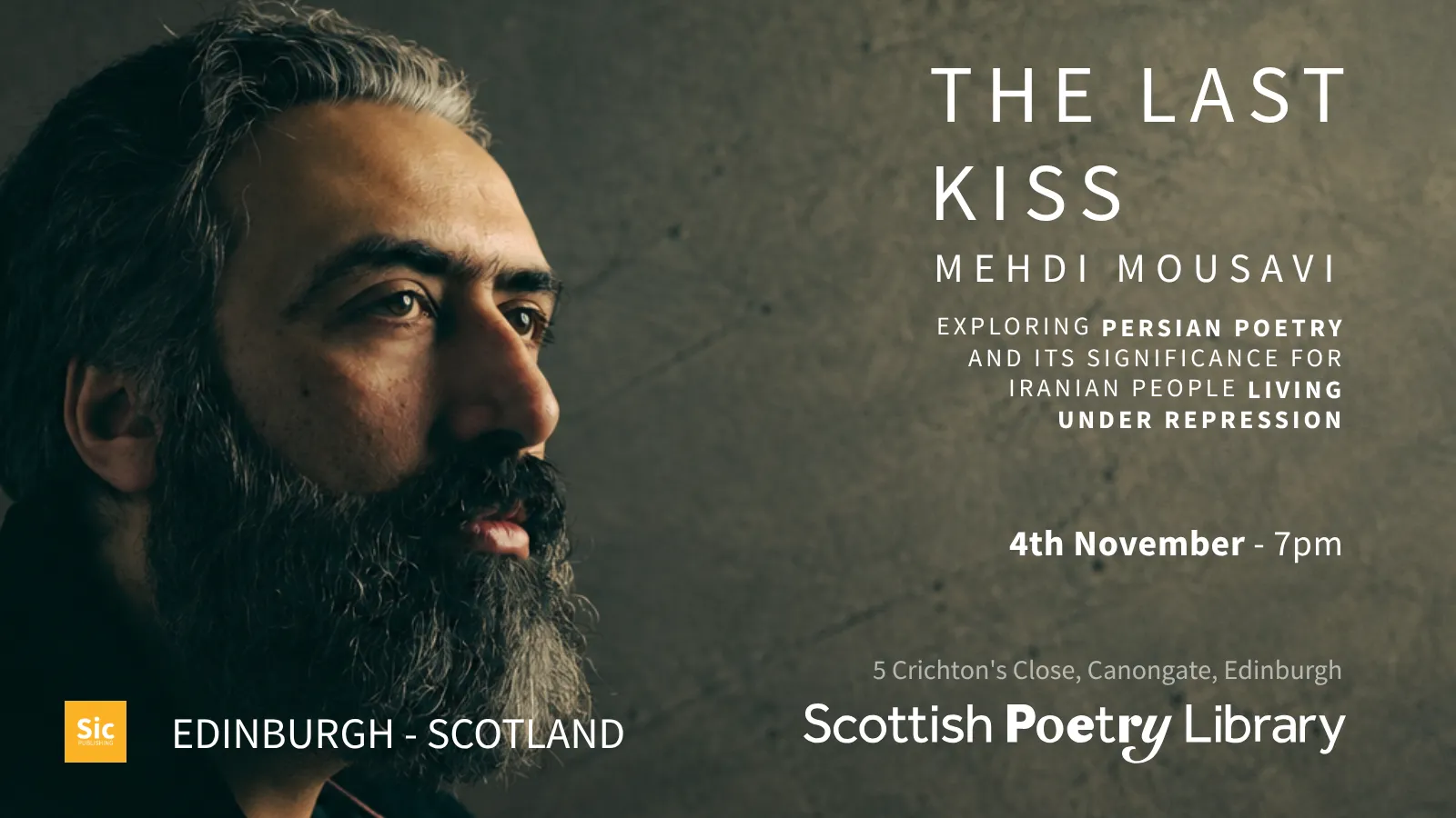 Mehdi Mousavi — The Last Kiss event in Edinburgh